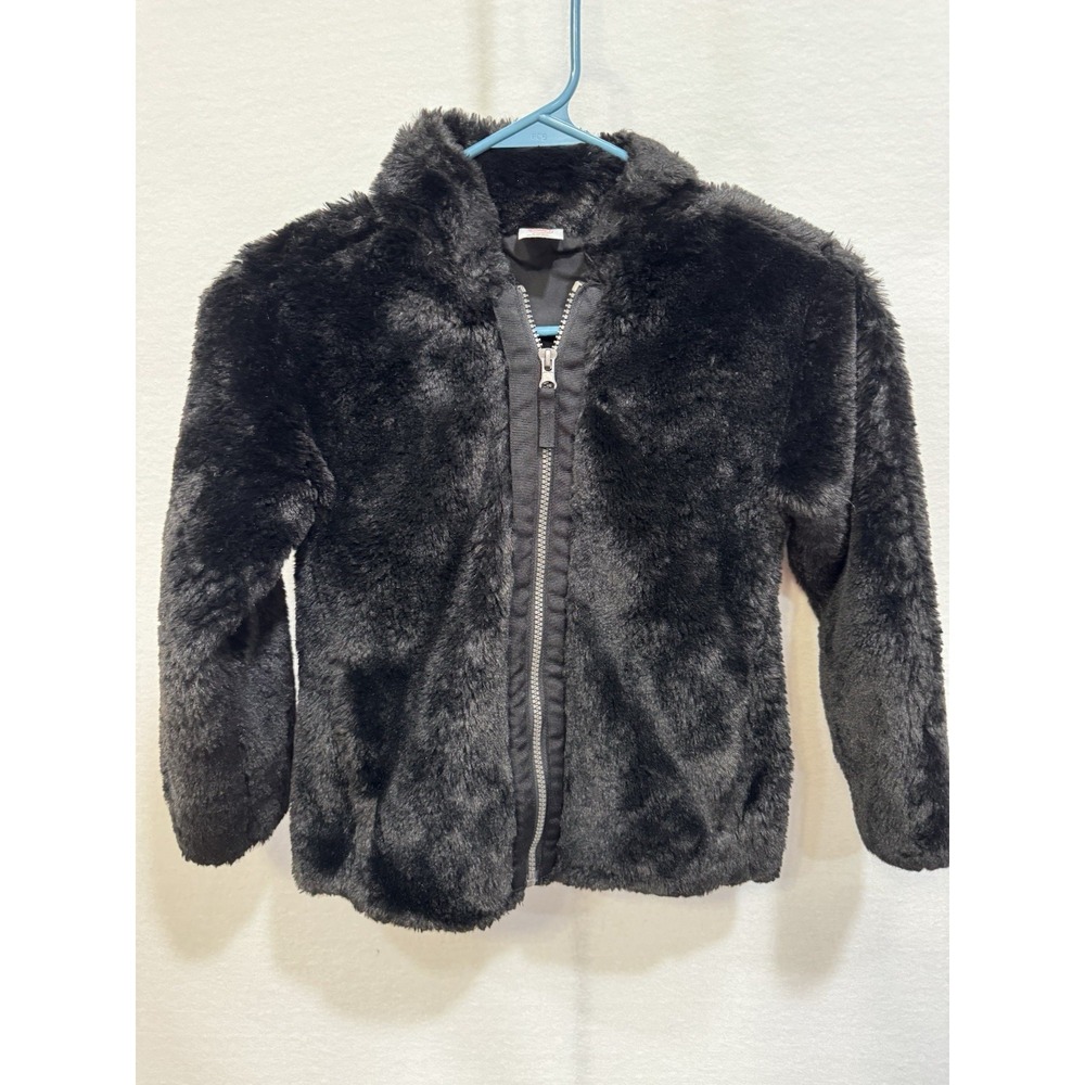 Wonder Nation Faux Fur  Girls Jacket Black Size -‎ 6/6x